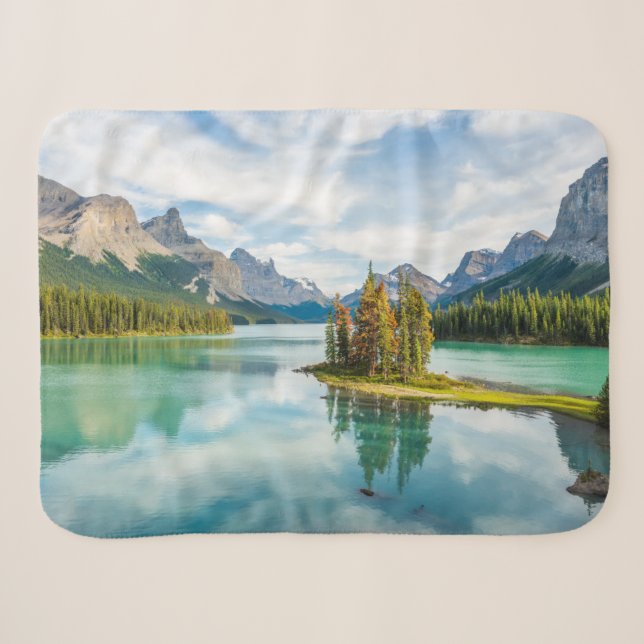 Couverture Sherpa Eau | Lac Maligne, Parc national Jasper, Canada (Devant (Horizontal))