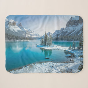 Couverture Sherpa Eau Parc national Winter Jasper, Canada