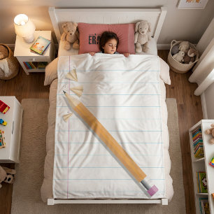Couverture Sherpa Écrivain au crayon et au papier pour enfants 