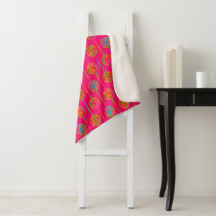 Couverture Sherpa Élégance louche en cerise