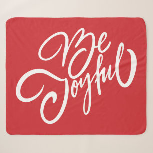 Couverture Sherpa Elégant Be Joyful Holiday Design