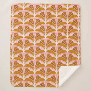 Couverture Sherpa Elégant Damask Floral vintage Motif sans joint. De