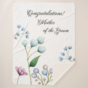 Couverture Sherpa Élégant Mariage Floral Soft Botanical Romance