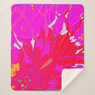 Couverture Sherpa Élégant Motif Abstrait rose