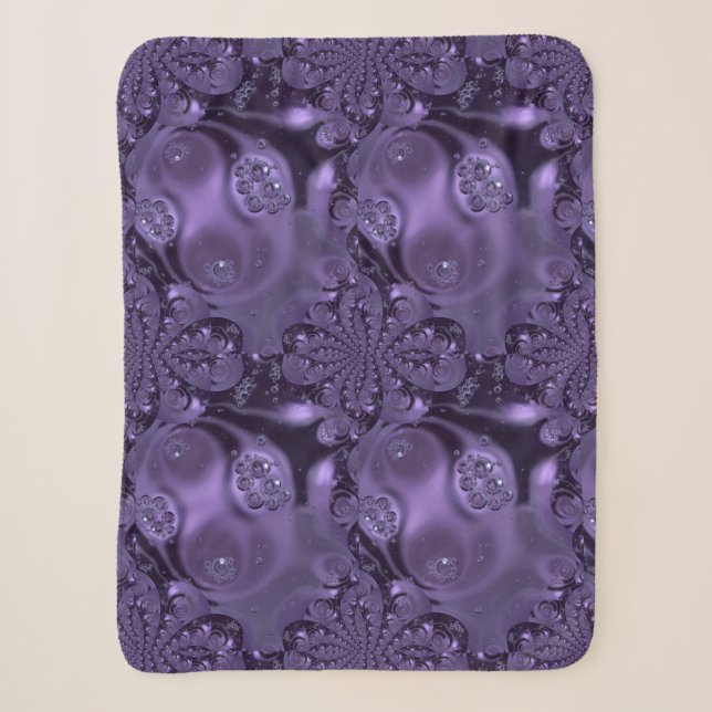 Couverture Sherpa Élégante étincelle Royale Purple Liquide (Devant)