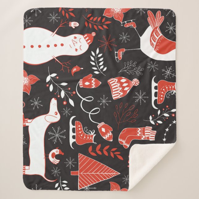 Couverture Sherpa Eléments hivernaux : Mignonne Main Dessinée. (Devant)