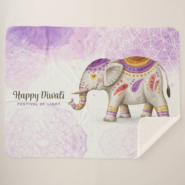Couverture Sherpa Eléphant de Diwali (Devant (Horizontal))