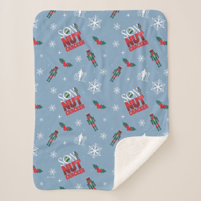 Couverture Sherpa Elf "Fils d'un Noisette" Motif d'hiver (Devant)