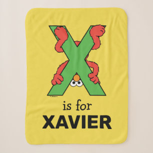 Couverture Sherpa Elmo Alphabet Vert X