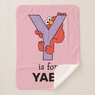 Couverture Sherpa Elmo Alphabet Y Violet
