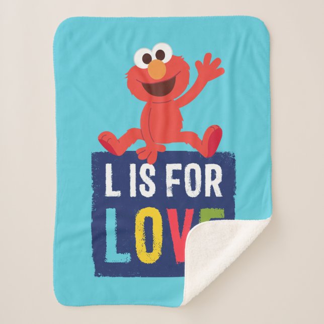 Couverture Sherpa Elmo | L est pour l'amour (Devant)