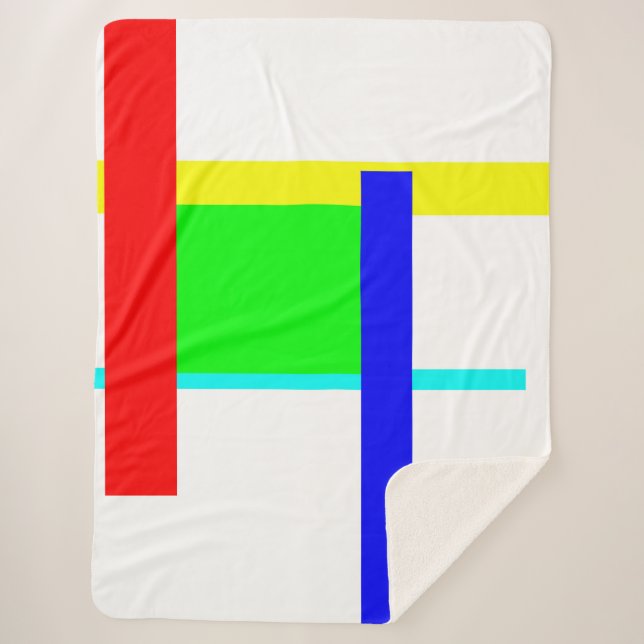 Couverture Sherpa Embrassage coloré (Devant)