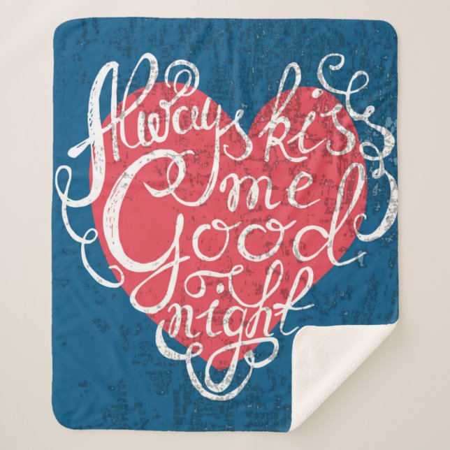 Couverture Sherpa Embrassez-toujours moi bonne nuit (Devant)