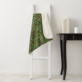 Couverture Sherpa Emerald et Gold Safari Series Design 8