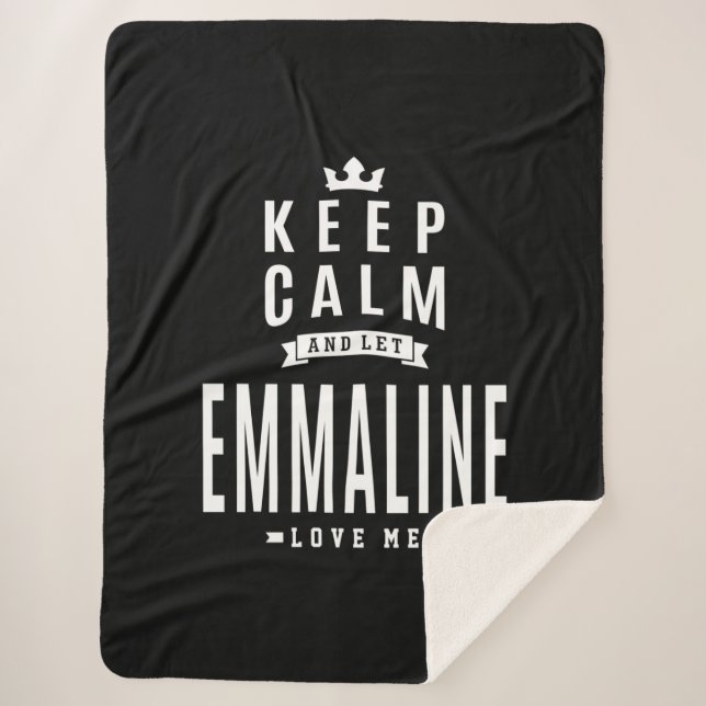 Couverture Sherpa Emmaline Nom personnalisé Anniversaire Cadeau (Devant)