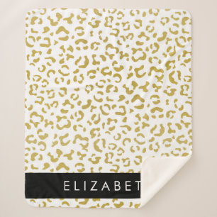 Couverture Sherpa Empreinte de léopard, Leopard d'or, Parties scinti