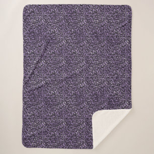 Couverture Sherpa Empreinte de léopard pourpre