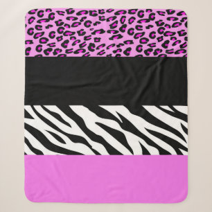 Couverture Sherpa Empreinte de léopard, Zebra Print, Poster de anima