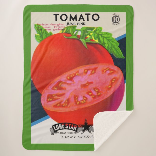 Couverture Sherpa Empreinte de tomates dans les années 1950 (Devant)