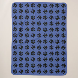 Couverture Sherpa Empreintes de pattes (Couleur personnalisée)