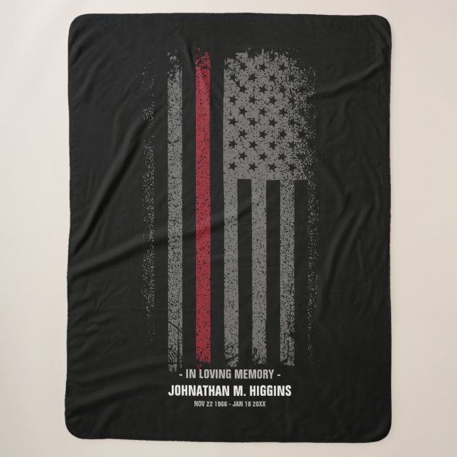 Couverture Sherpa En mémoire d'amour FeuFighter Mince drapeau de lig (Devant)