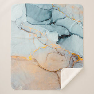 Couverture Sherpa Encre, peinture, abstraite. Fermeture du tableau.