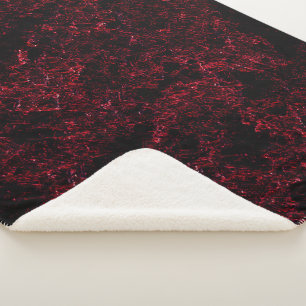 Couverture Sherpa Éponge rouge épaisse sur arrière - plan rouge f