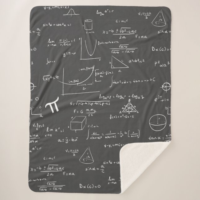 Couverture Sherpa Équations mathématiques Formules algèbre Nerd (Devant)