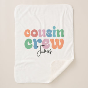 Couverture Sherpa Équipe de cousins groovy personnalisée