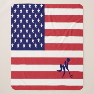 Couverture Sherpa Équipe de hockey sur glace USA