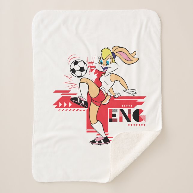 Couverture Sherpa Équipe Lola Bunny Angleterre Graphique de football (Devant)