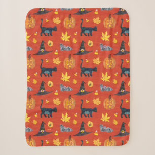 Couverture Sherpa Eric Carle   Caterpillar Motif Halloween