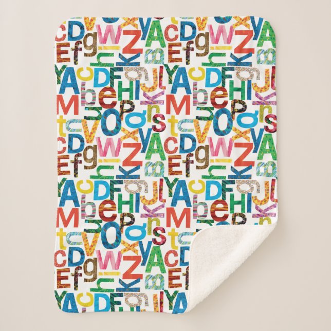 Couverture Sherpa Eric Carle | Lettres Motifs alphabétiques (Devant)