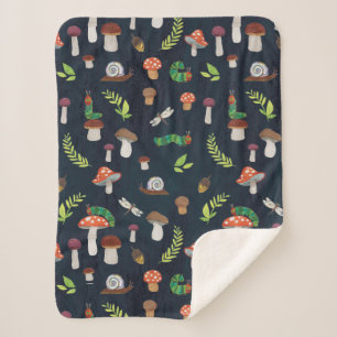 Couverture Sherpa Eric Carle Motif Bugs et Champignons