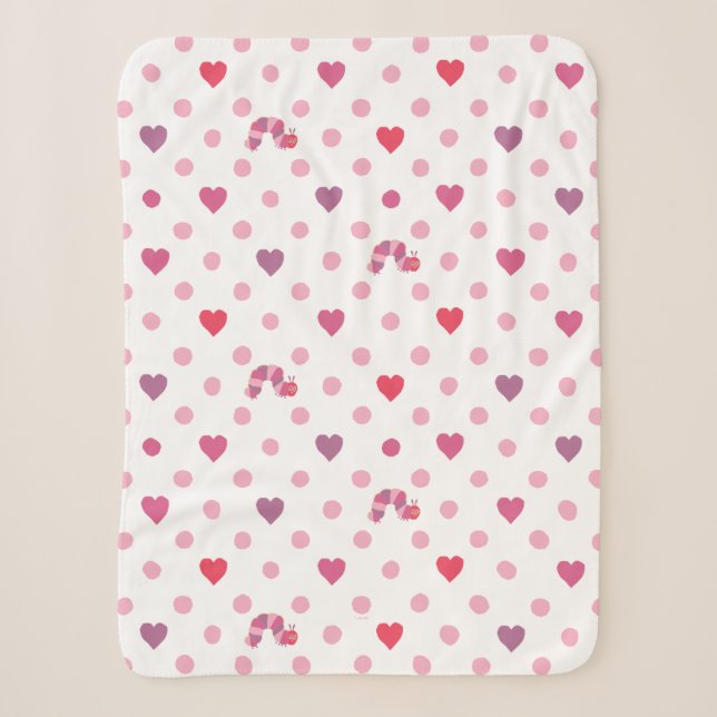 Couverture Sherpa Eric Carle | Valentine Heart Polka Dot Motif (Devant)