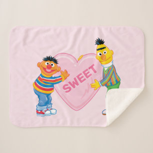 Couverture Sherpa Ernie & Bert Big Valentine's Heart
