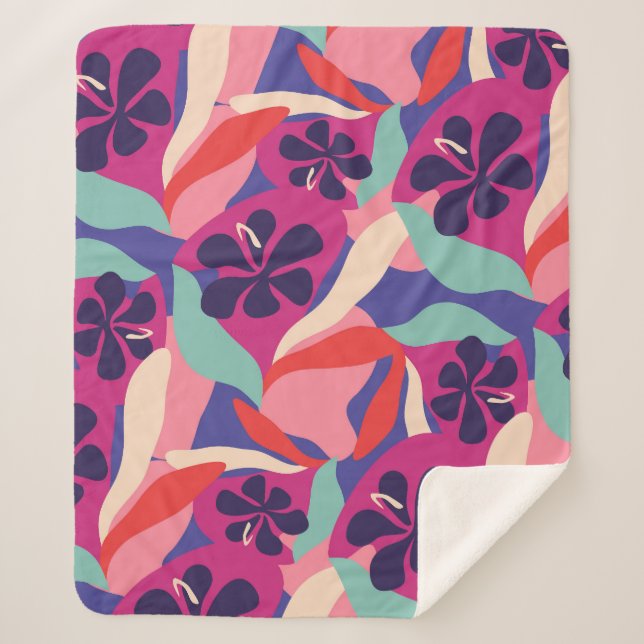 Couverture Sherpa Esthétique florissante (Devant)