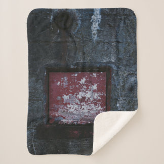 Couverture Sherpa Etagère murale grise et rouge