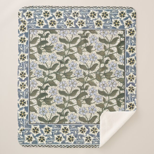 Couverture Sherpa Été Périwinkel Fleur Plutôt Élégant Floral (Devant)