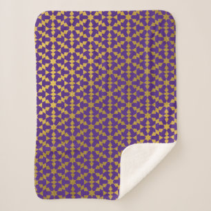 Couverture Sherpa Ethnic Marocain Motif géométrique