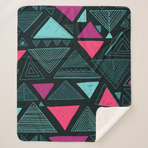 Couverture Sherpa Ethnic Tribal Boho : Doodle Vintage.