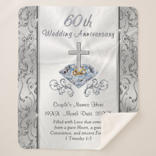 Couverture Sherpa Étonnant Christian, 60e anniversaire Mariage Cadea