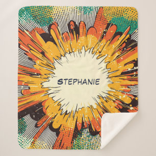 Couverture Sherpa Explosion d'art pop de style comique (6)