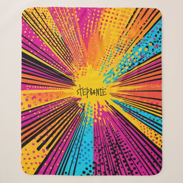 Couverture Sherpa Explosion d'art pop de style comique (9) (Devant)