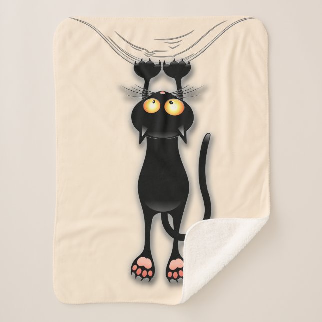 Couverture Sherpa Fabric de Cat funny (Devant)