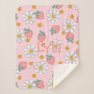 Couverture Sherpa Faisceaux et fraises personnalisés