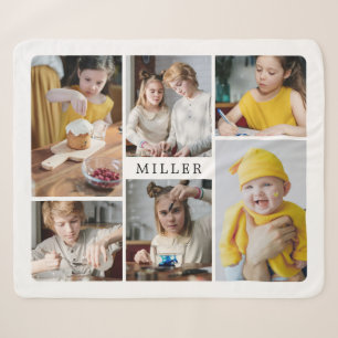 Couverture Sherpa Famille blanche puissante 6 Collage photo