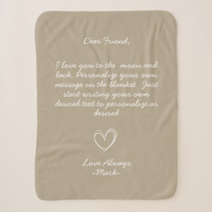 Couverture Sherpa Famille d'amis de messages personnalisés manuscrit