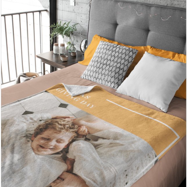 Couverture Sherpa Famille moderne photo et Bon thanksgiving cadeau d (Créateur téléchargé)