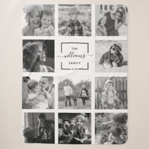 Couverture Sherpa Famille Personnalisée Moderne Nom De Famille Phot